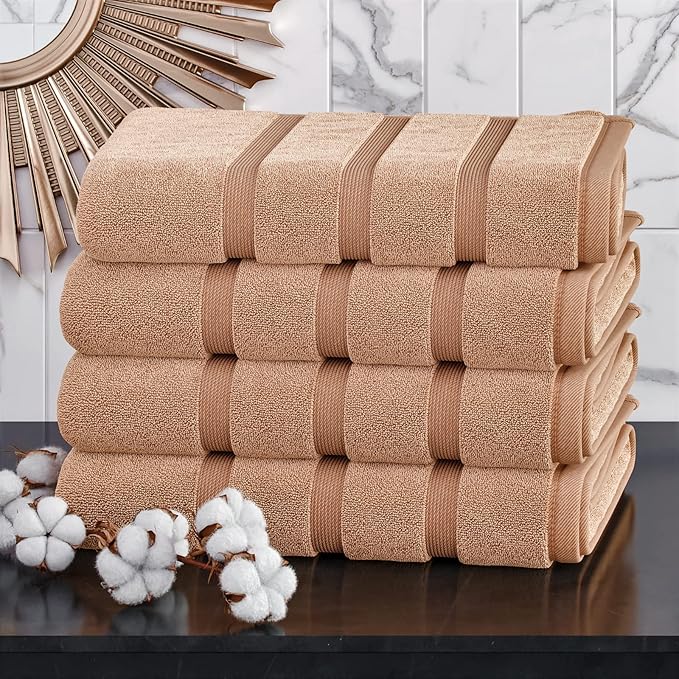 Luxury Towel Set 100% Cotton 4 Piece Bath Towel Set Bath Towel Bale 500 GSM.