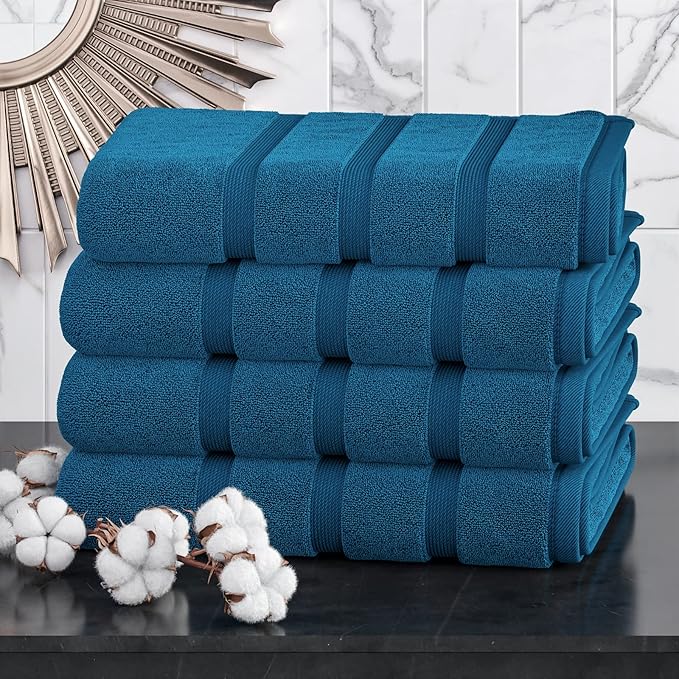 Luxury Towel Set 100% Cotton 4 Piece Bath Towel Set Bath Towel Bale 500 GSM.