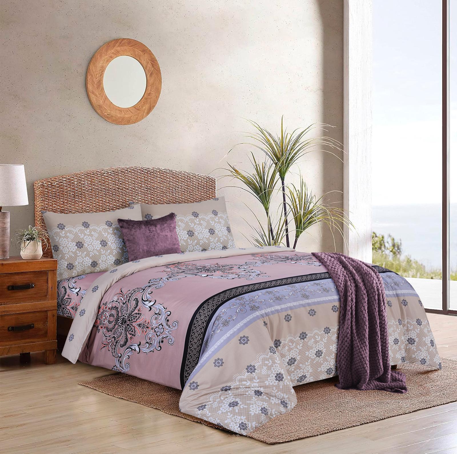Duvet Cover set 4 piece Bedding Sets with fitted sheet & Pillowcases