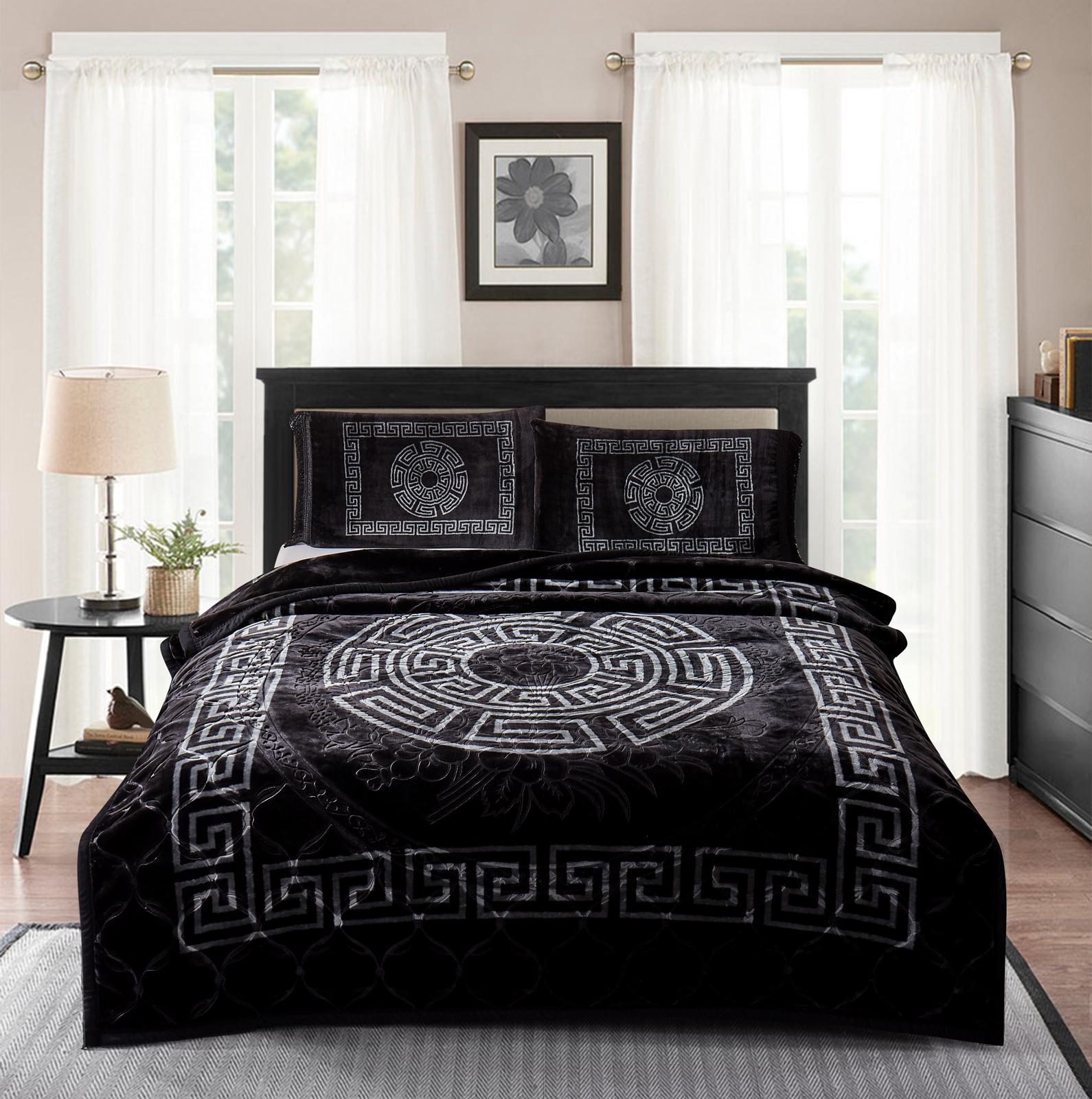 Luxury 2 Ply Heavy Blanket Thick Warm Soft Bed throw Double Sided 200 cm x240 cm