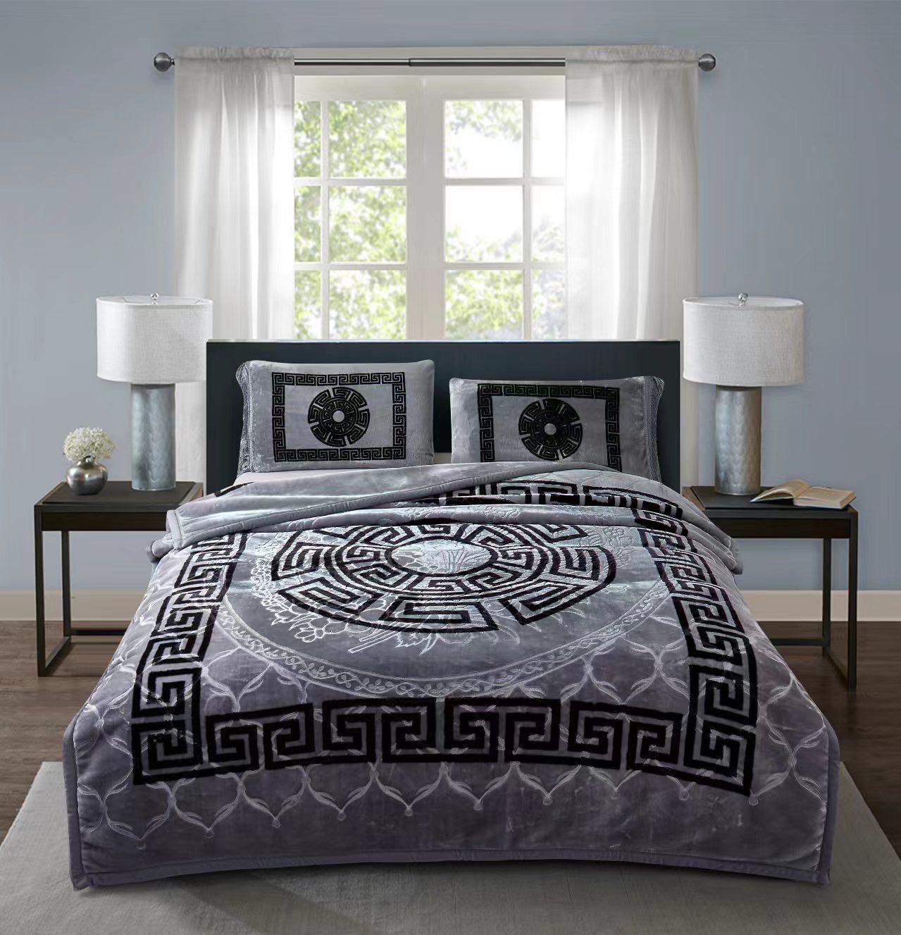 Luxury 2 Ply Heavy Blanket Thick Warm Soft Bed throw Double Sided 200 cm x240 cm