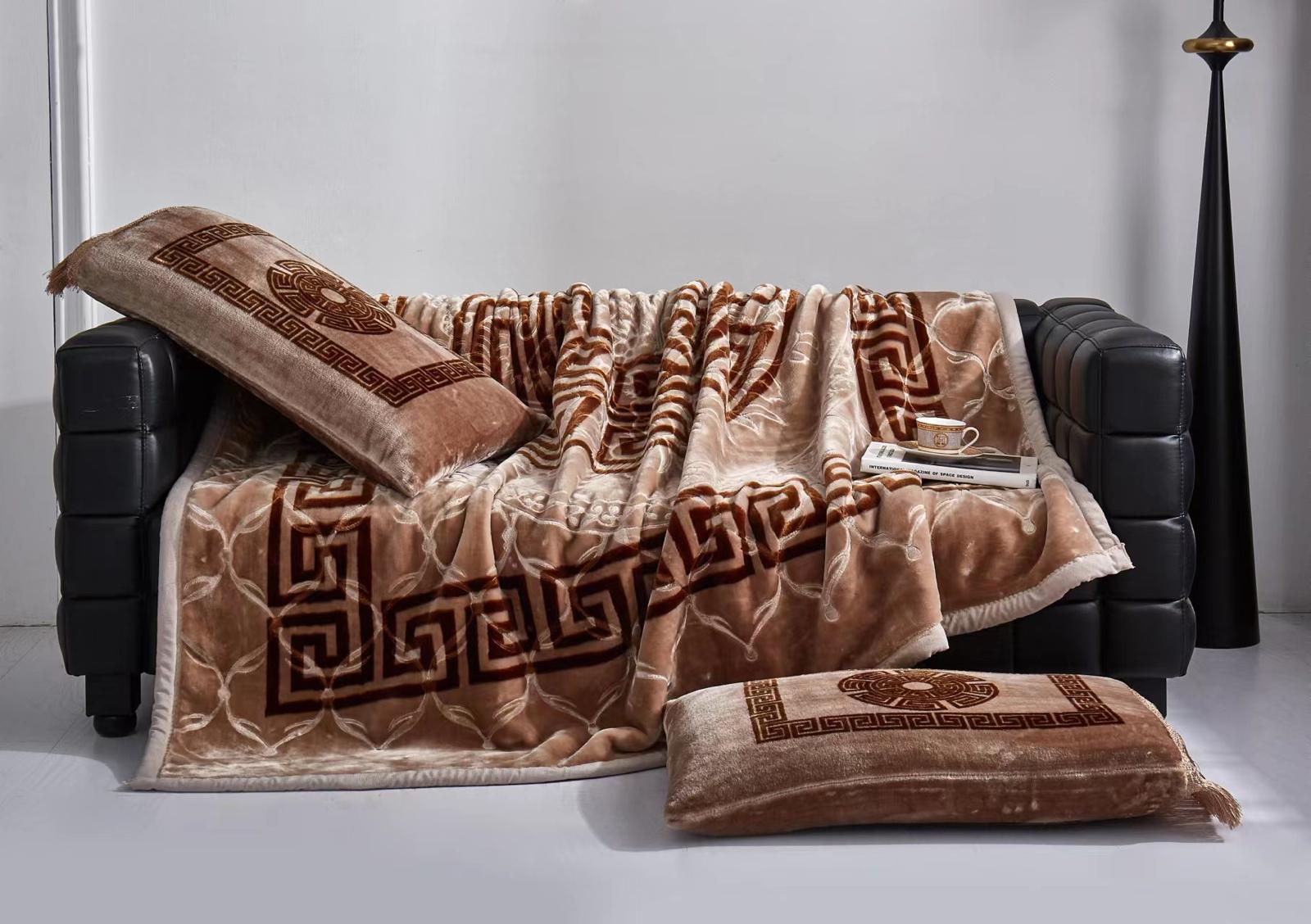 Luxury 2 Ply Heavy Blanket Thick Warm Soft Bed throw Double Sided 200 cm x240 cm