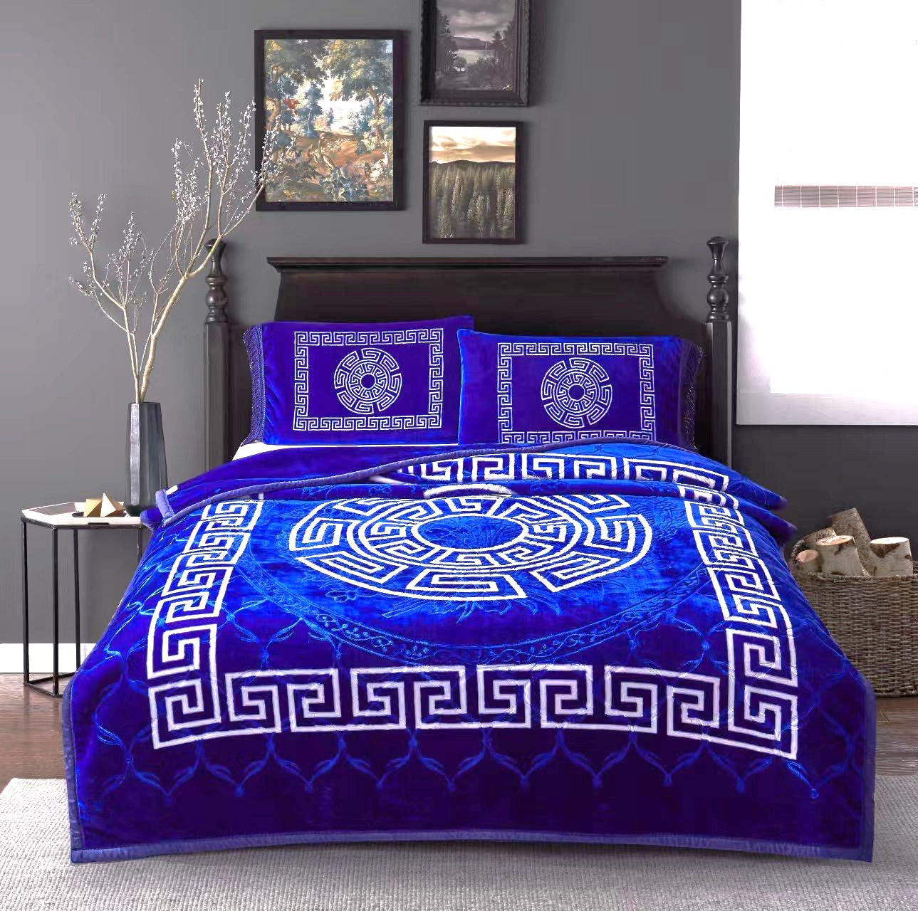 Luxury 2 Ply Heavy Blanket Thick Warm Soft Bed throw Double Sided 200 cm x240 cm